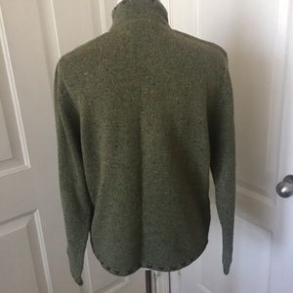 Woolrich Willow Heather Green Wool Blend Sweater - Picture 2 of 8